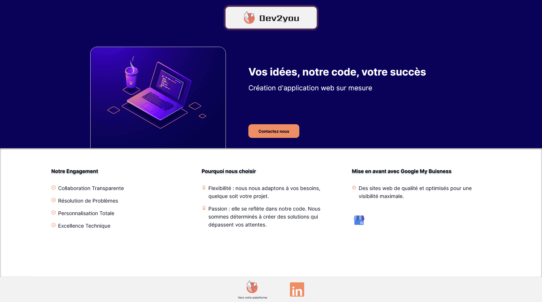 Landing Page Dev2you